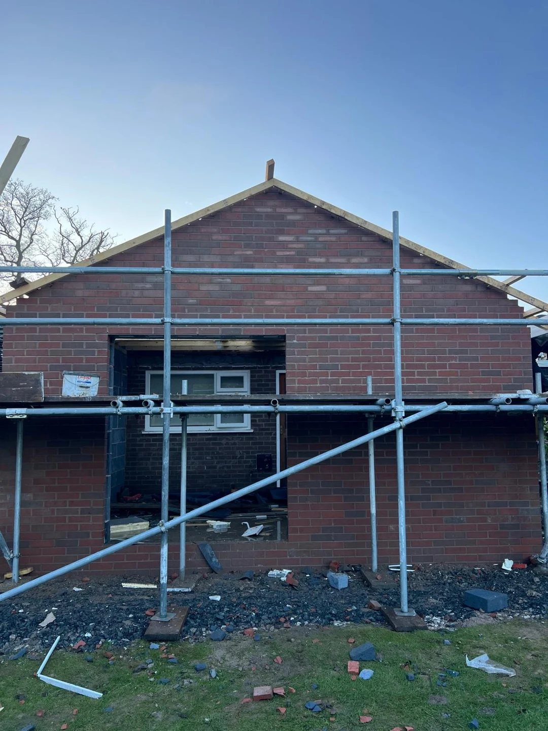 Brickwork and gable construction